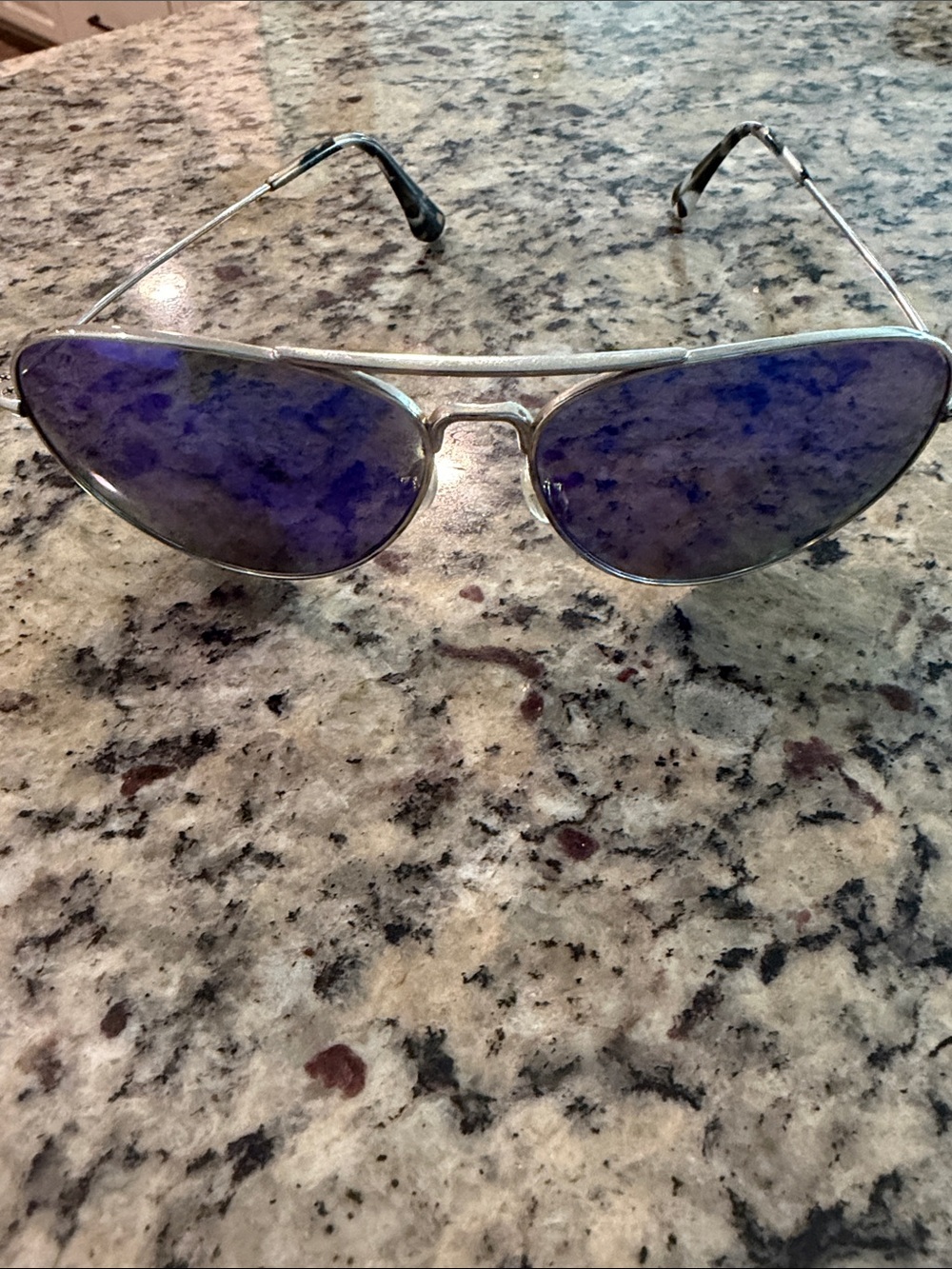 Maui Jim Silver Frame Sunglasses with Blue Mirrored Lenses Maverick - Picture 11 of 14
